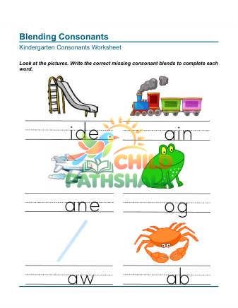 Picture Write Letters Blending Consonants 4