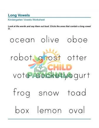 Words Circle Letters Long Vowels O preview