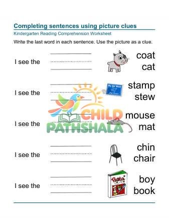 Reading Comprehension Complete Sentence 1