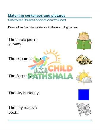 Reading Comprehension Matching Sentences Pictures 4