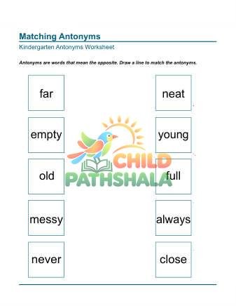 Matching Draw Line Antonyms 3