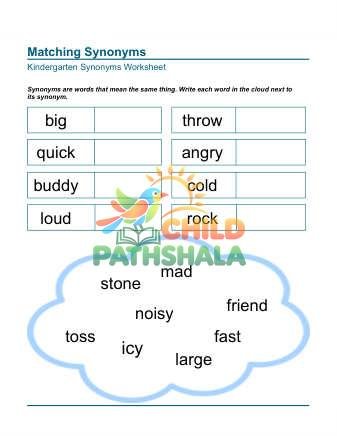 Matching Write Word Synonyms 2