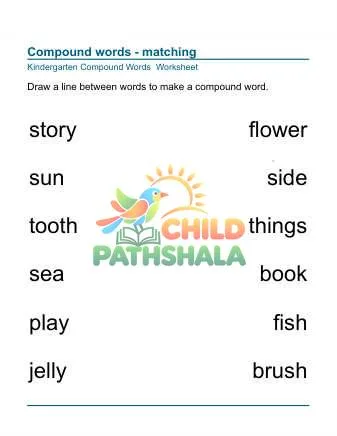 Preview of Worksheet Compound Words Matching
