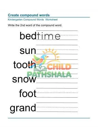 Preview of Worksheet Create Compound Words