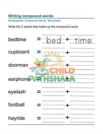 Preview of Worksheet Separate Compound Words