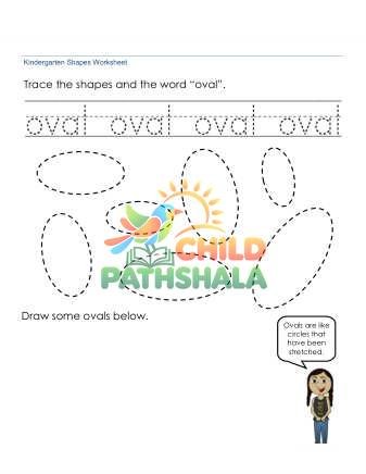 Preview of Tracing Drawing Ovals