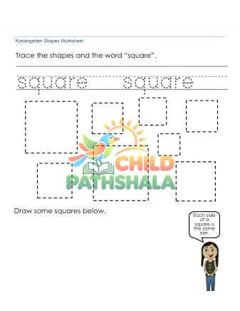 Preview of Tracing Drawing Squares