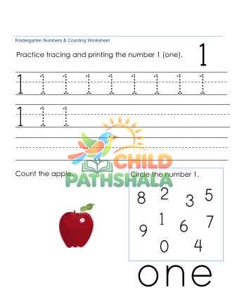 Preview of Tracing Numbers One 1