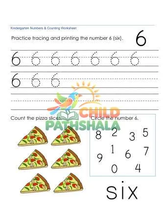 Preview of Tracing Numbers Six