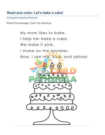 Locked preview — Read And Color D Worksheet for Grade 1