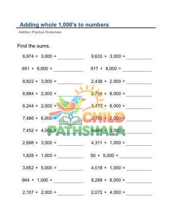 Adding Whole Thousands To Numbers C