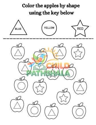 Colors The Shape Color The Shape Worksheet for Kindergarten