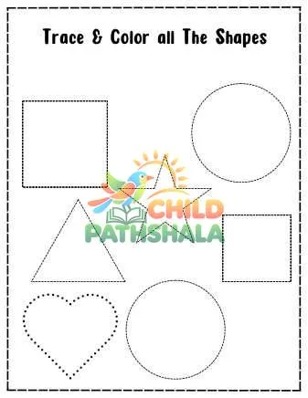 Preview of Trace And Color The Shapes