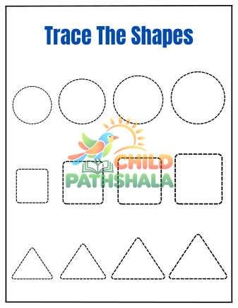 Preview of Tracing Shapes Trace The Shapes Part 3