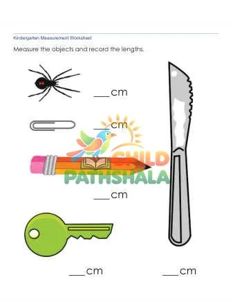 Preview of Measurement Worksheets Ruler Cm