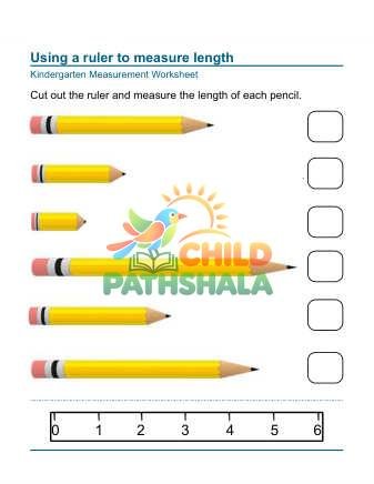 Preview of Measurement Worksheets Ruler Cutout 1
