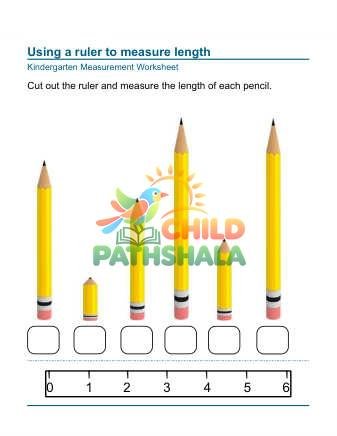 Preview of Measurement Worksheets Ruler Cutout 3