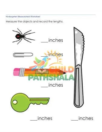 Preview of Measurement Worksheets Ruler Inches