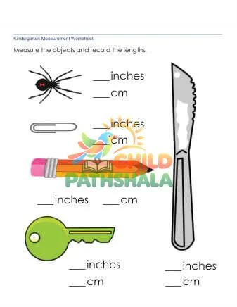 Preview of Measurement Worksheets Ruler Inches Cm