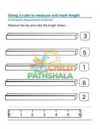 Preview of Measurement Worksheets Ruler Mark 1