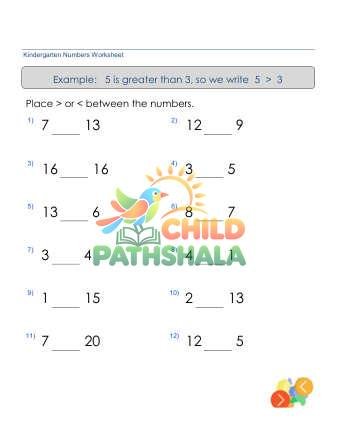 Comparing Numbers More Than Less Than 20 2