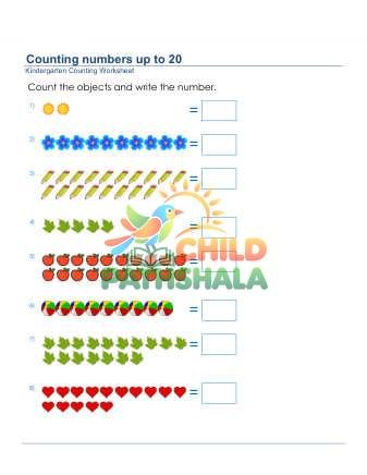 Preview of Counting To Twenty Worksheet 6