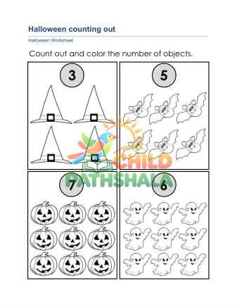 Preview of Halloween Numbers Counting C