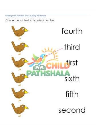 Ordinal Numbers Matching 2