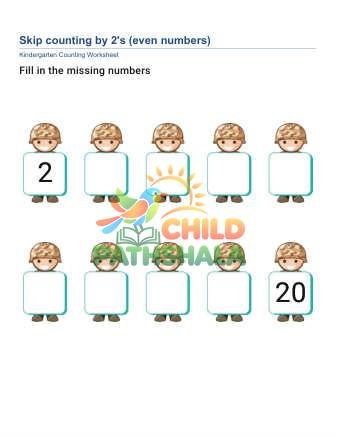 Skip Counting By 2s B