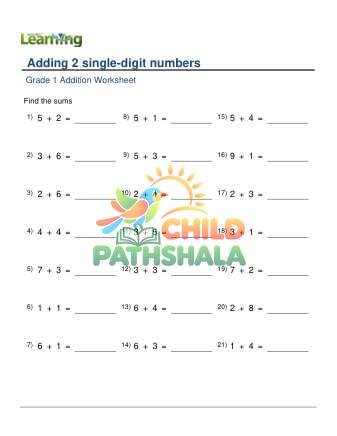 Preview of Adding 2 Numbers Sum Under 10 B