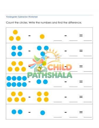 Subtraction Worksheet Using Pictures 2