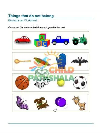 Preview of Cross Out Picture Not Belong