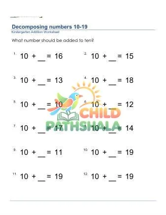Preview of Decompose Numbers Teens