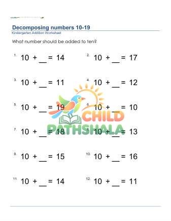 Decompose Numbers Teens C