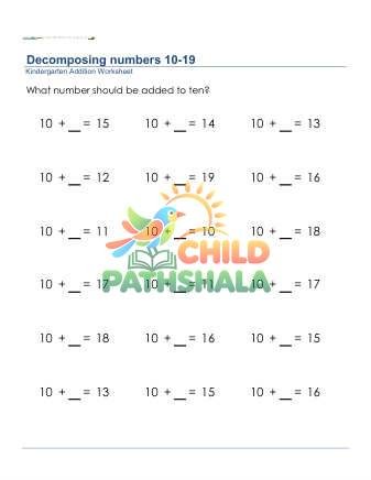 Decompose Numbers Teens D