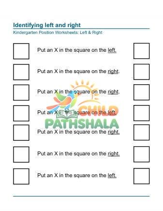 Left Right Worksheet 1