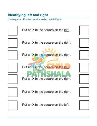 Preview of Left Right Worksheet