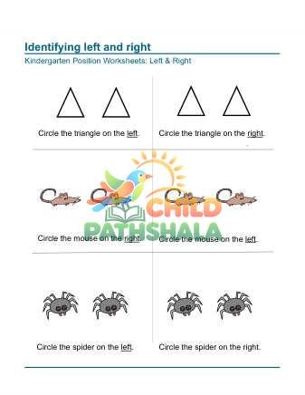 Left Right Worksheet 3