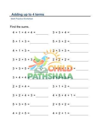 Adding 4 Terms C