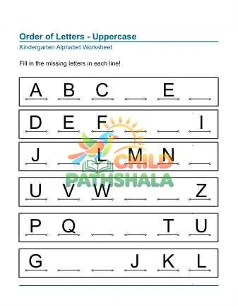 Preview of Order Of Letters Uppercase