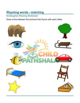 Preview of Rhyming Match Pictures That Rhyme 4