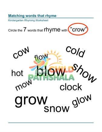 Preview of Rhyming Worksheet Word Rhyme Group 4