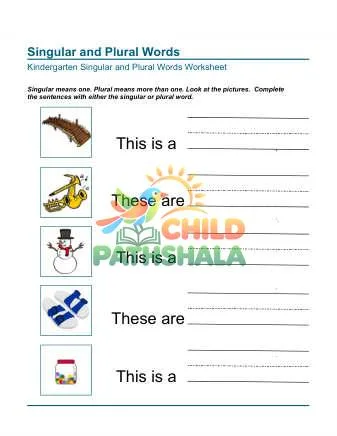 Preview of Write Singular Plural Words