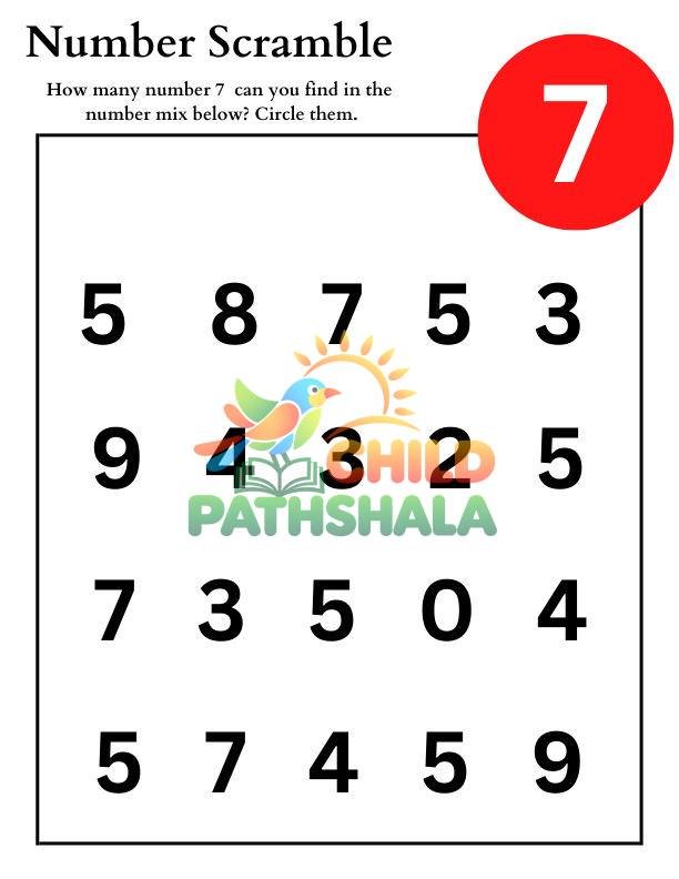 Scramble Part 1 Worksheet for Handwriting