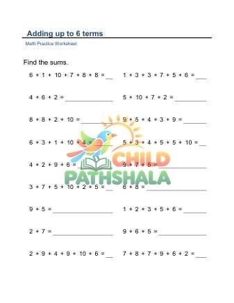 Adding 6 Terms F