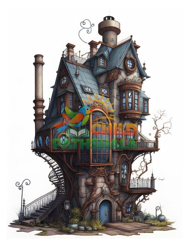 Steampunk Fairy House Steampunk Fairyhouses Inspiration Coloring Mega Worksheet for Handwriting