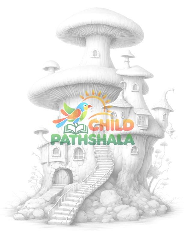 Magical Mushroom Houses Mushroom Houses Light Fairy Houses Worksheet for Handwriting