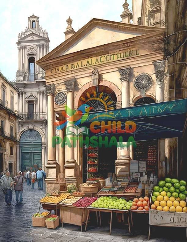 Italian Street Old Italian Street World Architecture Worksheet for Handwriting