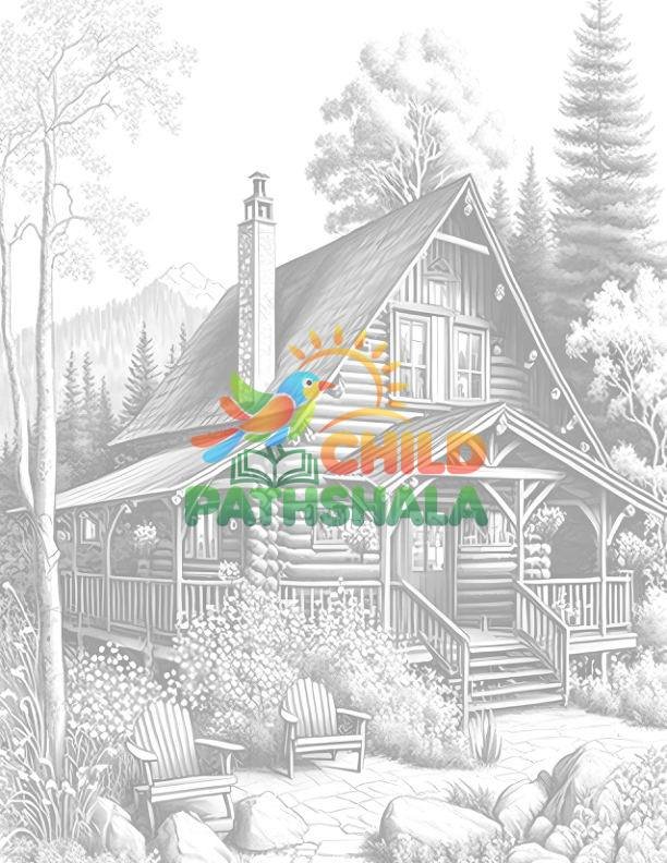Cozy Cabins Light Tiny Houses Worksheet for Handwriting
