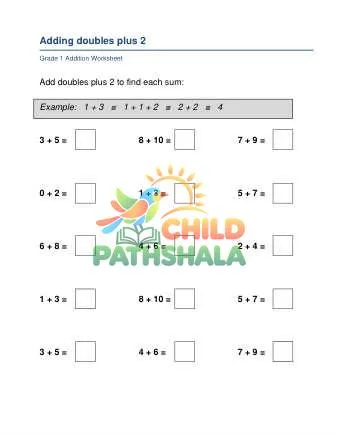 Preview of Adding Doubles Plus2